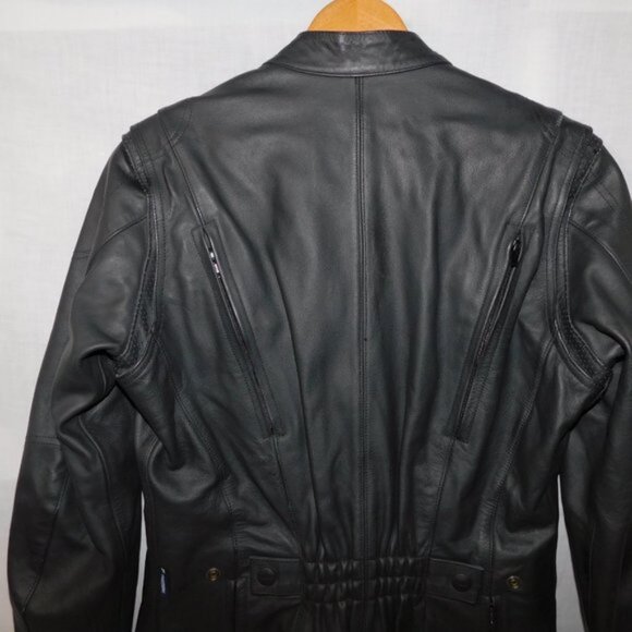 Triumph Motorcycles Womens L Black Leather Jacket **READ - Picture 16 of 16